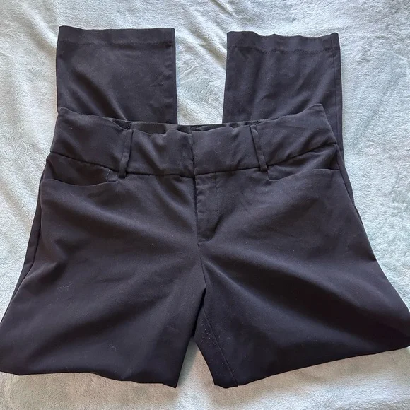 Women's 10 Petite Apt. 9 Magic Waist Tummy Control Black Bootcut Dress Pants - Picture 2 of 8